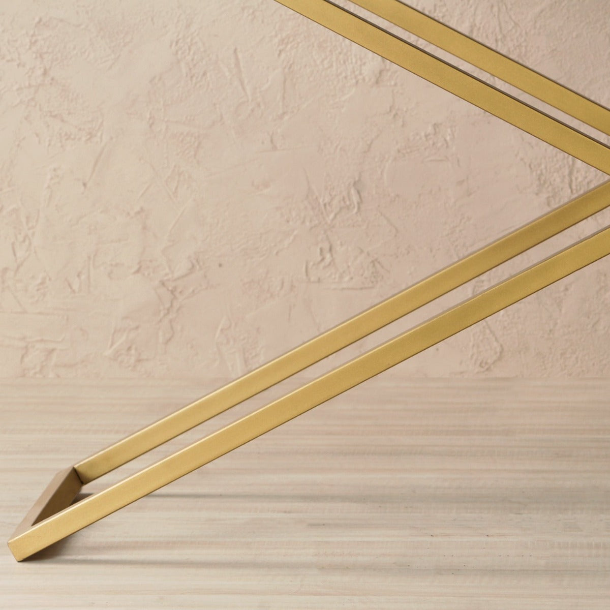 Ember Wooden Console Table In Antique Gold Finish