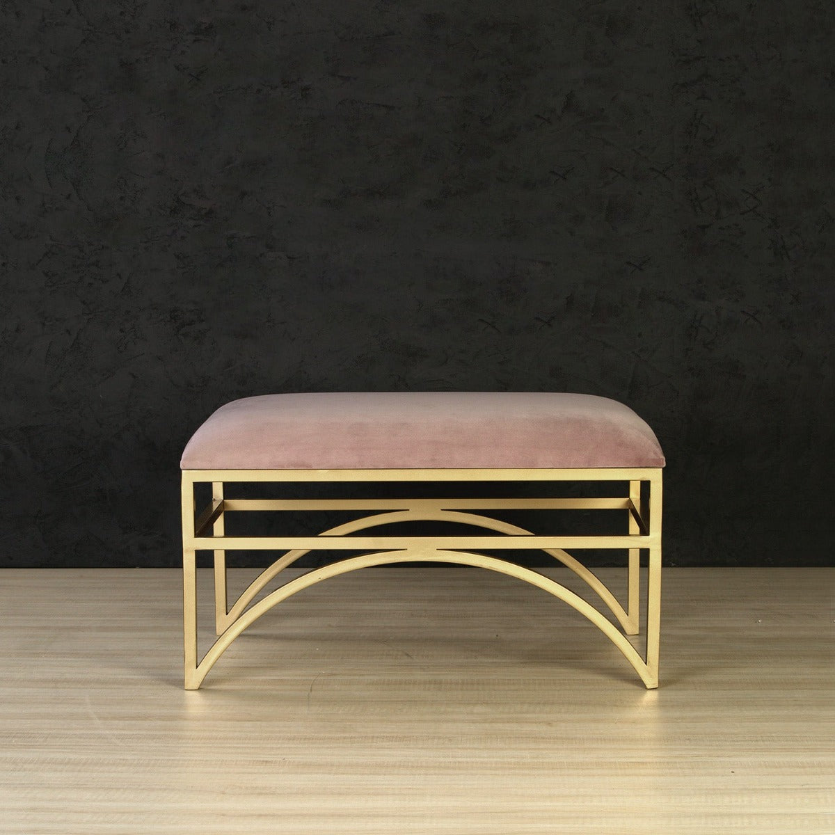 Evoke Accent Ottoman In Gold Finish