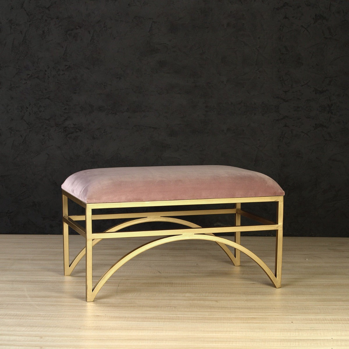 Evoke Accent Ottoman In Gold Finish