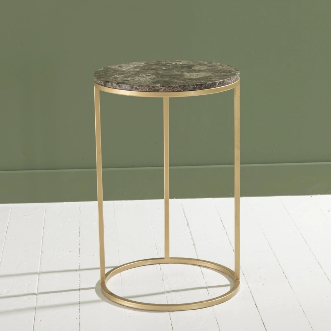 GleamVista Marble Side Table