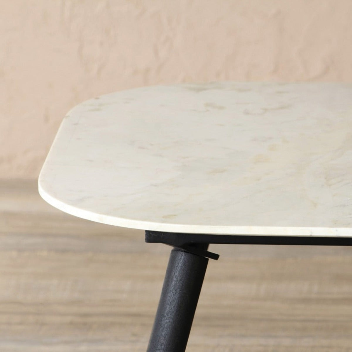 Orchard White Marble Side Table