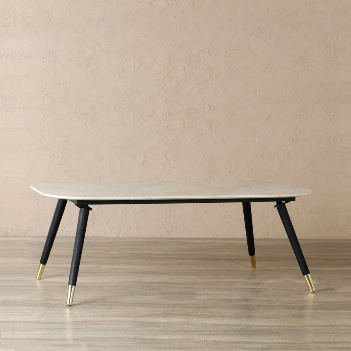 Sip Station White Marble Coffee Table