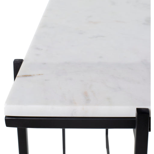 Nimbus Marble Console Table In Black Finish