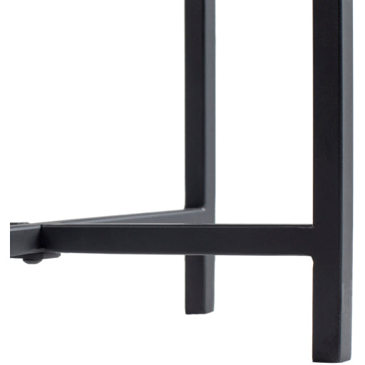 Nimbus Marble Console Table In Black Finish