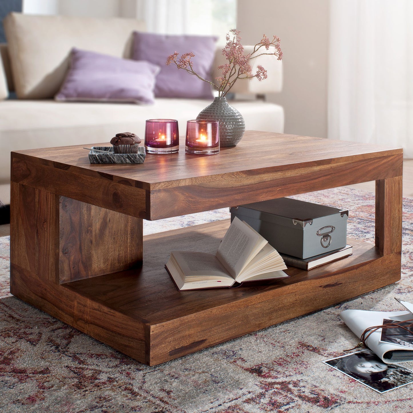 Charming Solid Wood Coffee Table