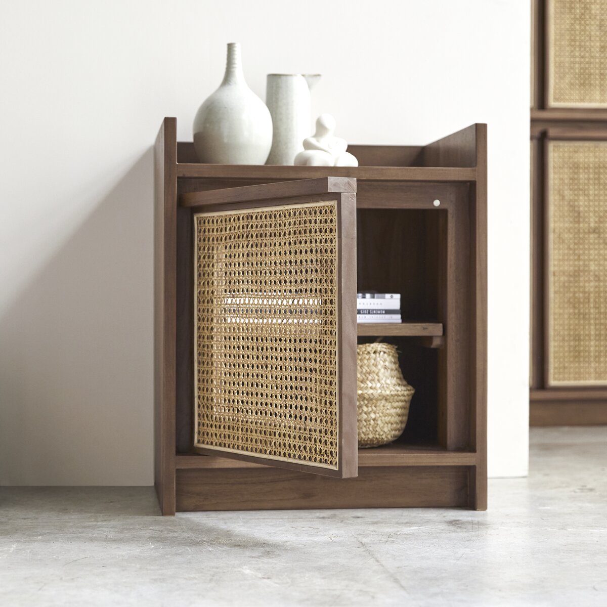 Opulent Rattan Bedside