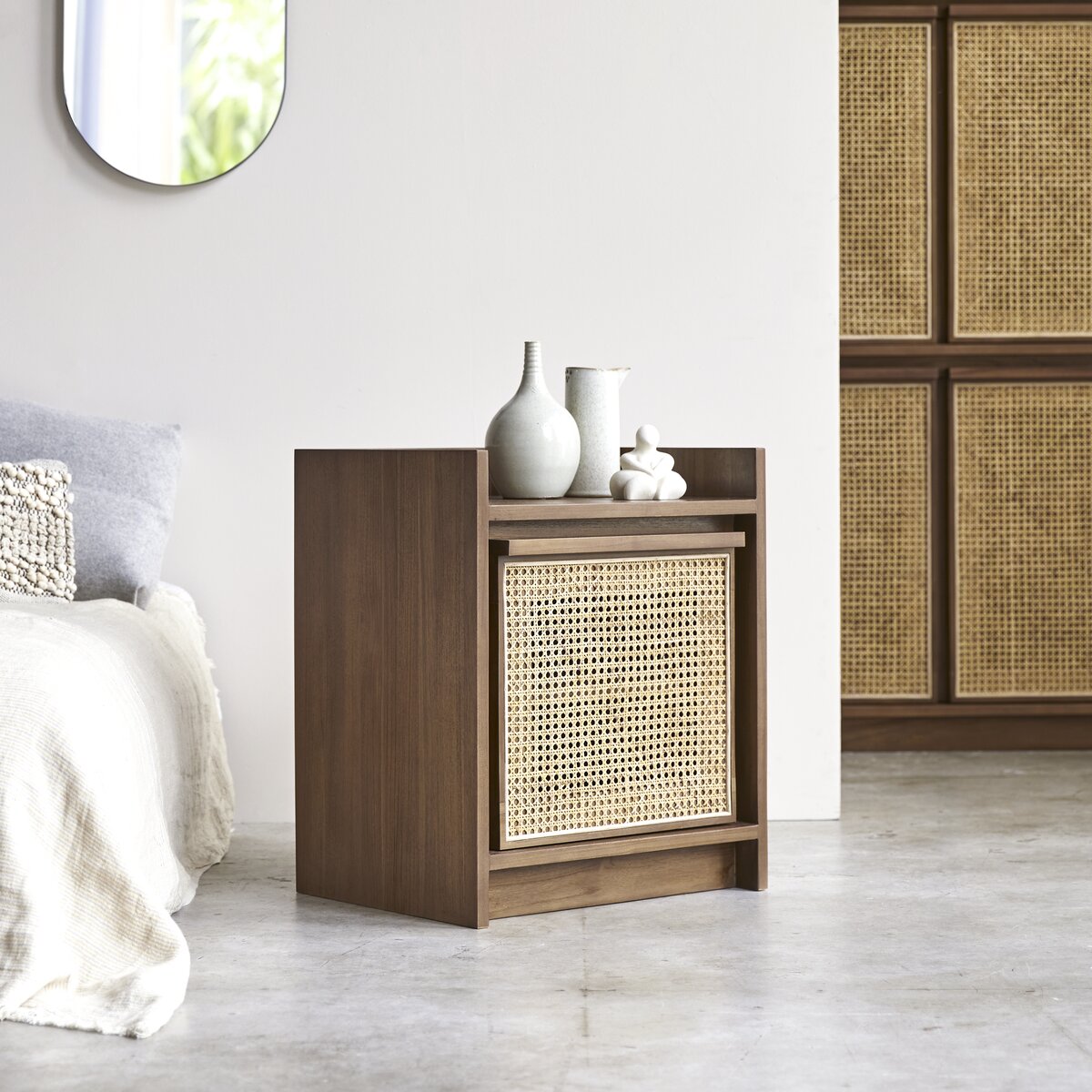 Opulent Rattan Bedside