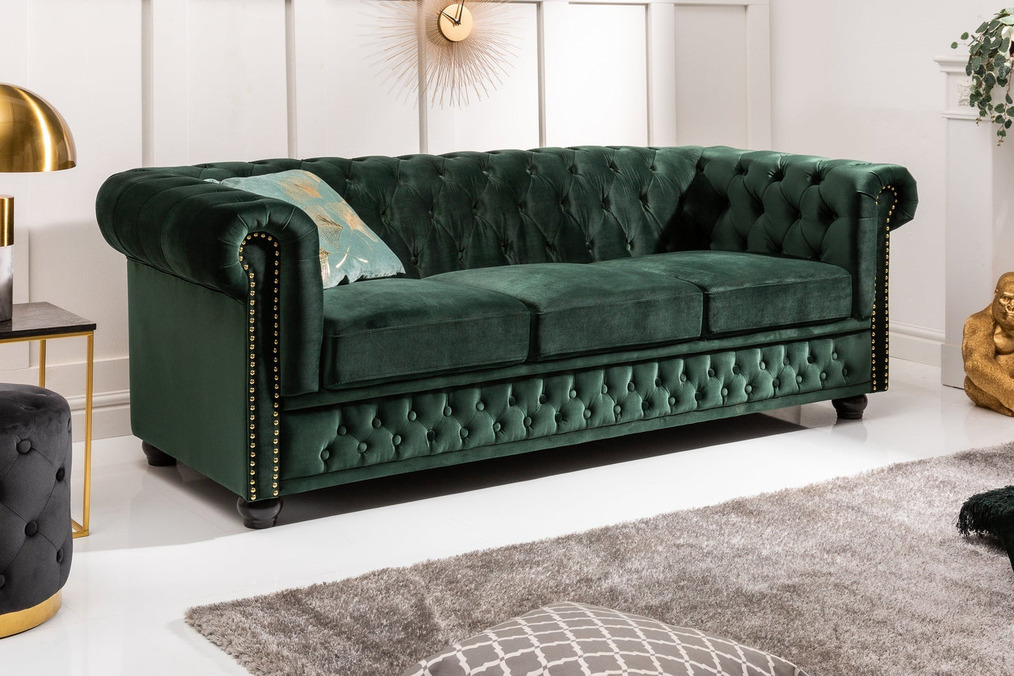 Carved Chesterfield Sofa