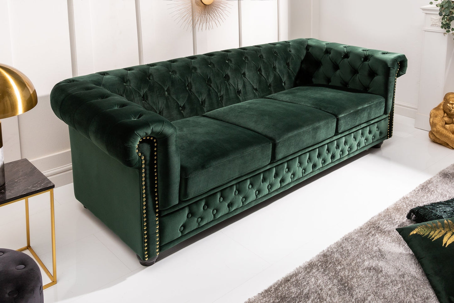 Carved Chesterfield Sofa