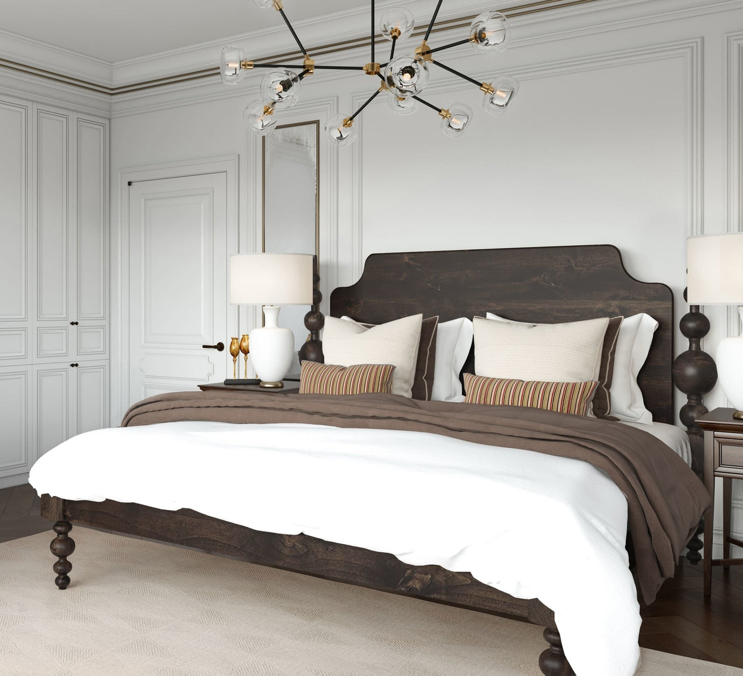 Lotus Solid Wood Bed