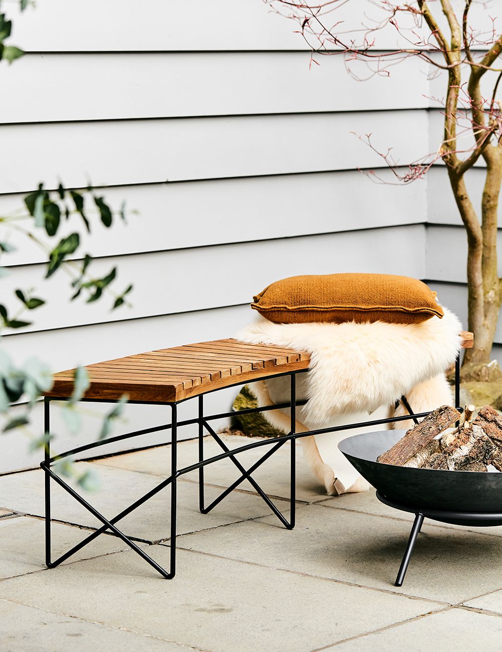 Artisan Firepit Bench