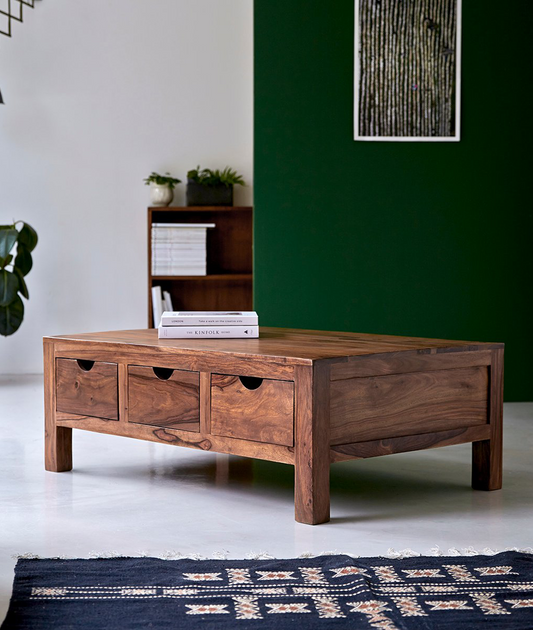 Radiant Coffee Table With Six Drawers