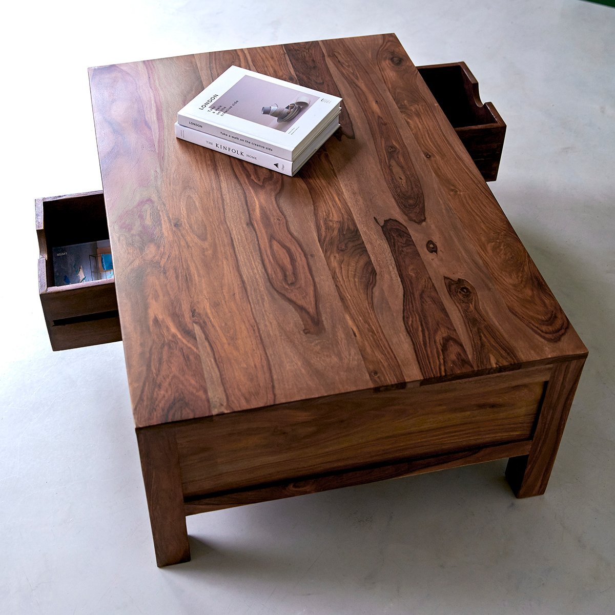 Radiant Coffee Table With Six Drawers