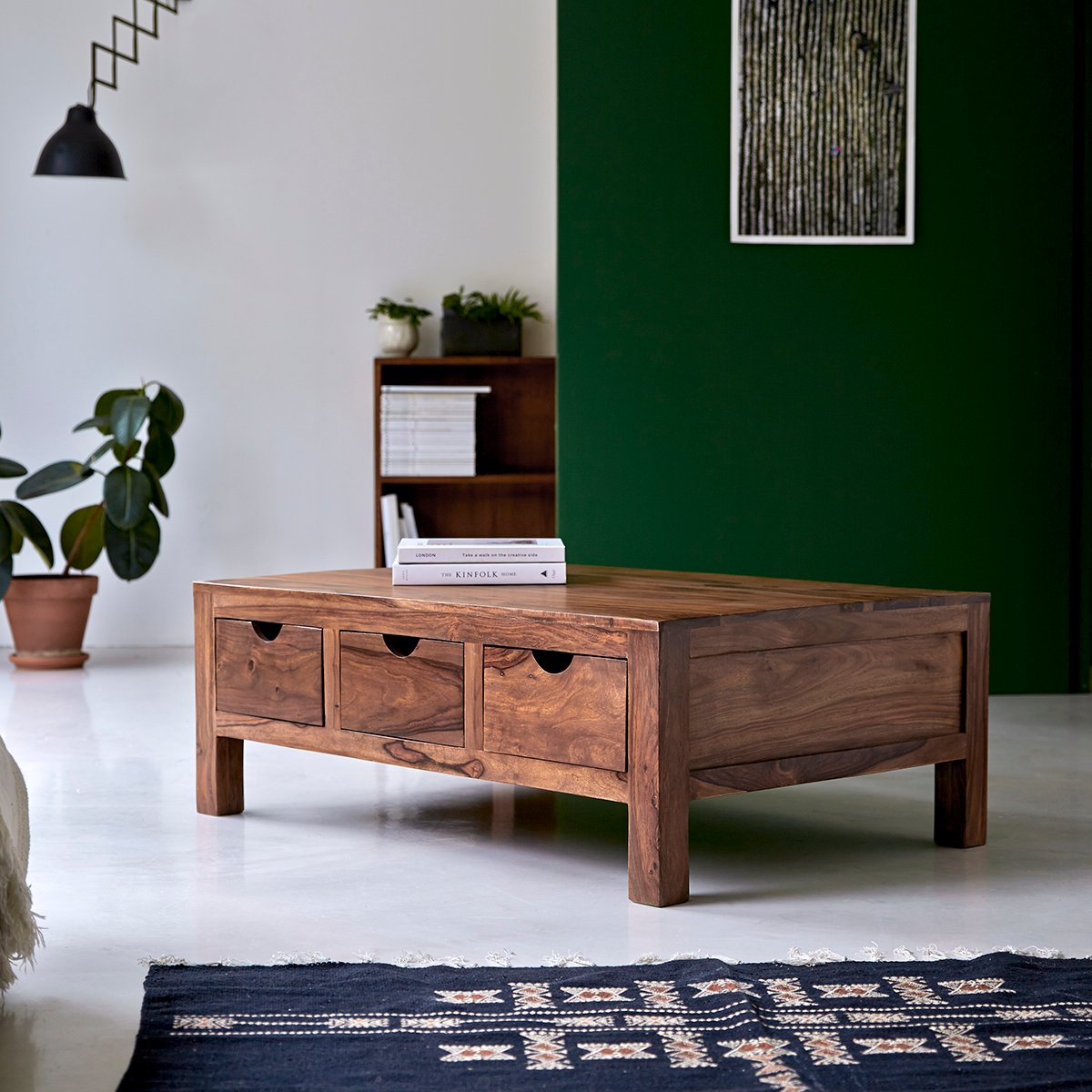 Radiant Coffee Table With Six Drawers