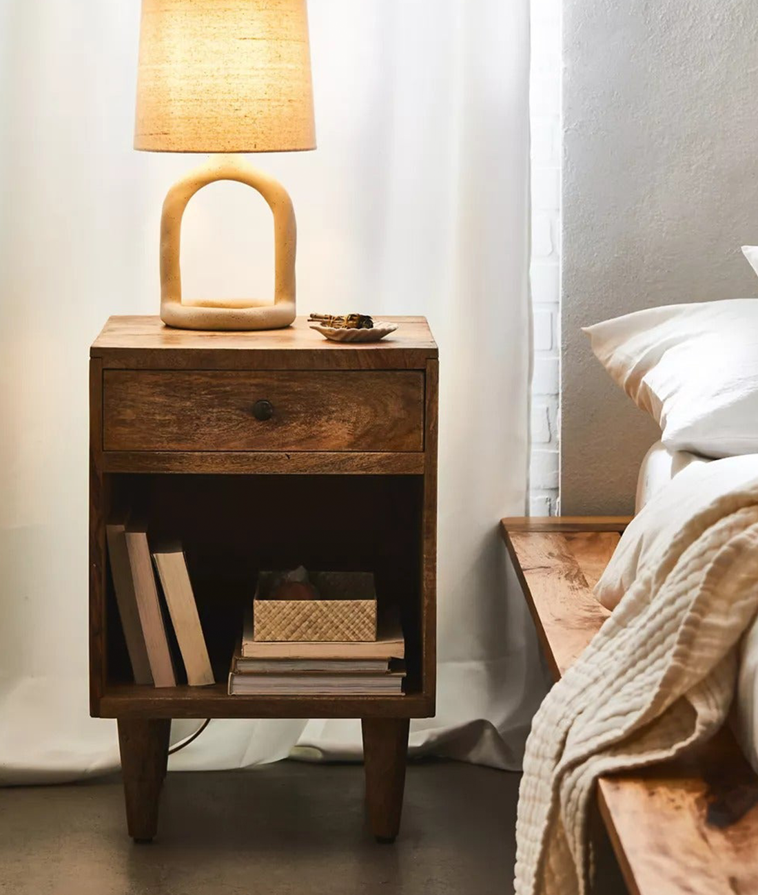 Timeless Solid Wood Bed Side Table