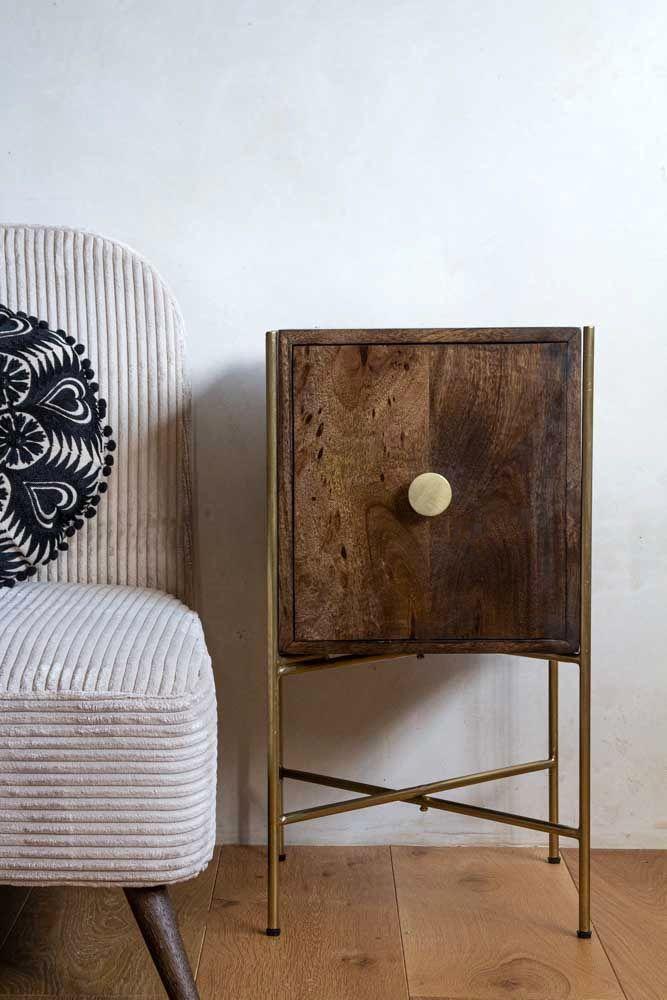 Pristine Mango Wood Bedside Table