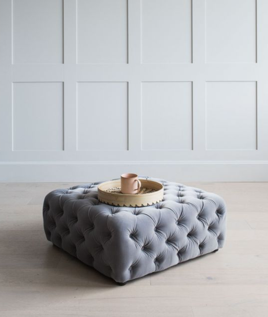 Tranquil Buttoned Pouffe cum Center Table