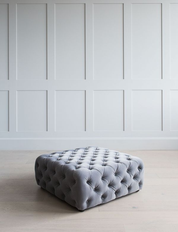 Tranquil Buttoned Pouffe cum Center Table