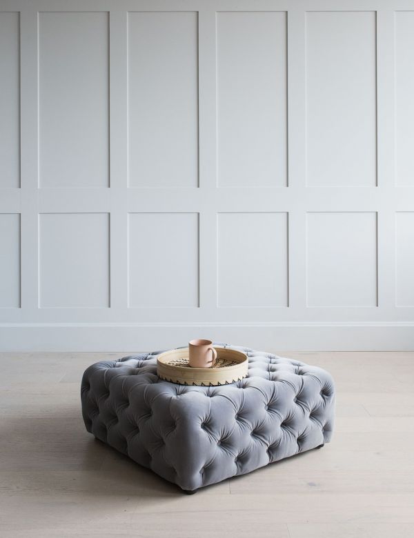 Tranquil Buttoned Pouffe cum Center Table