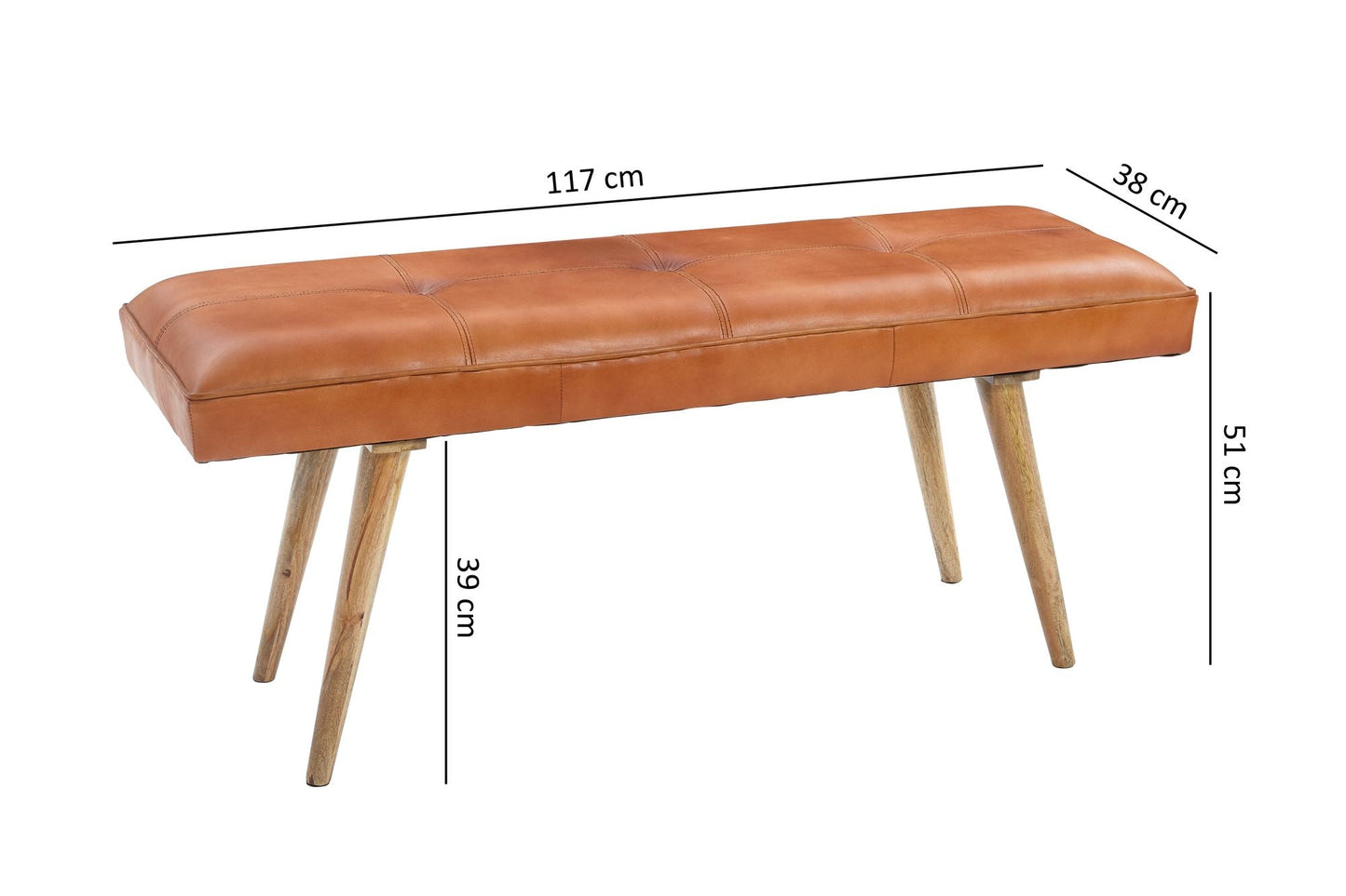 Elysium Solid Wood Bench