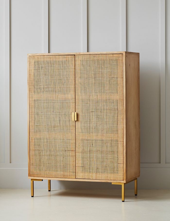 Pristine Rattan Webbed Cabinet