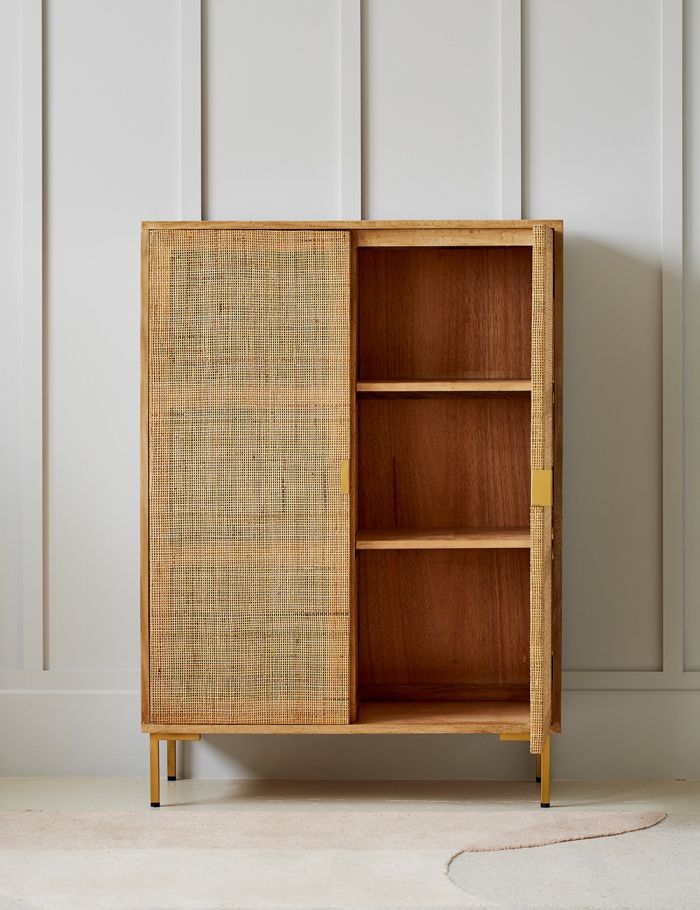 Pristine Rattan Webbed Cabinet