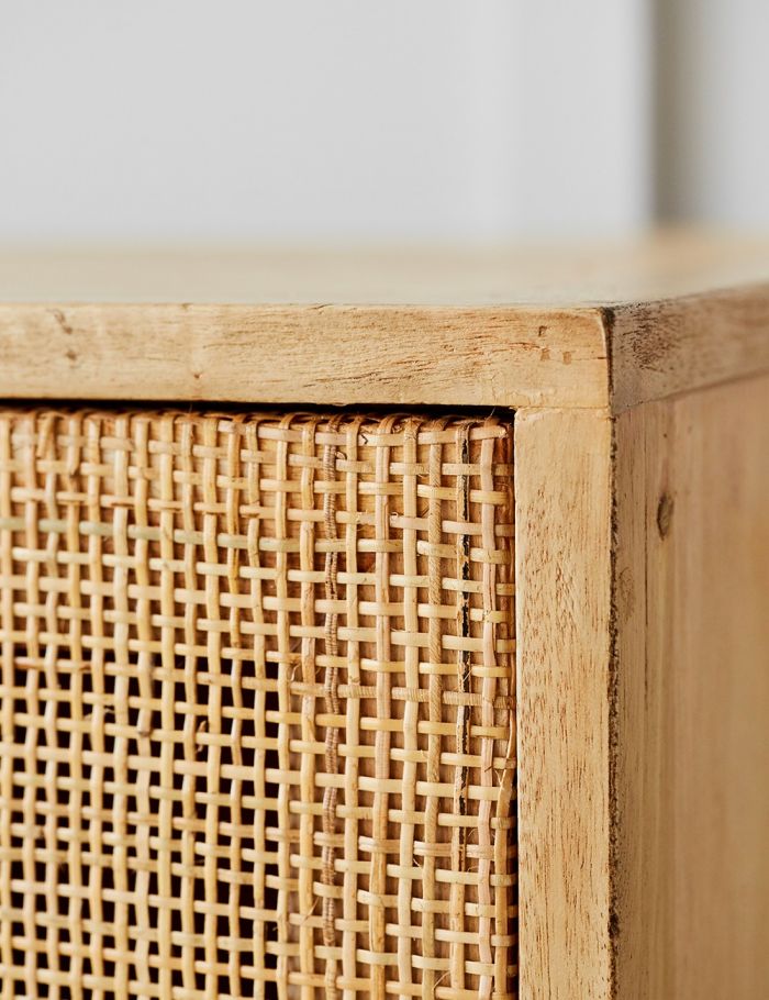 Pristine Rattan Webbed Cabinet