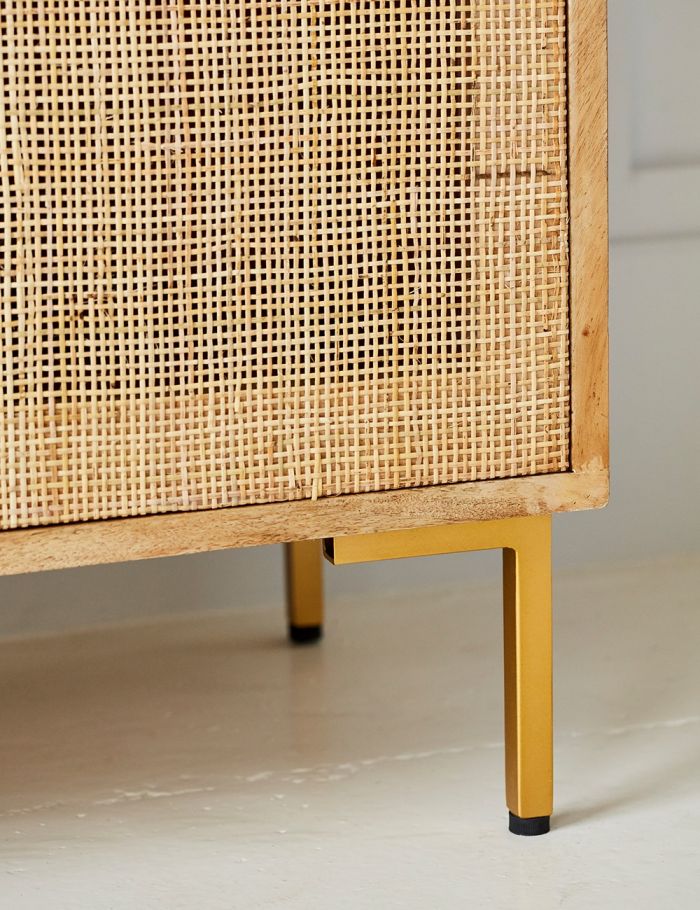 Pristine Rattan Webbed Cabinet