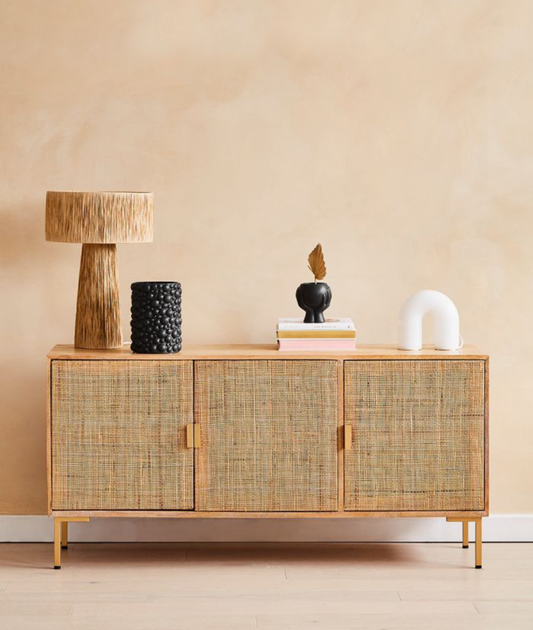 Pristine Rattan Webbed Large Sideboard