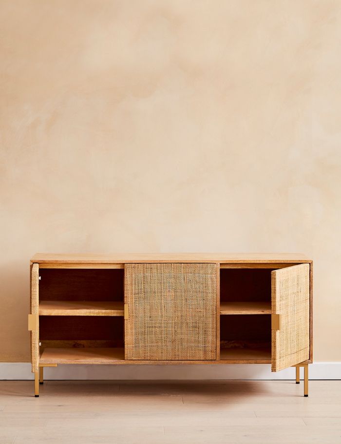 Pristine Rattan Webbed Large Sideboard