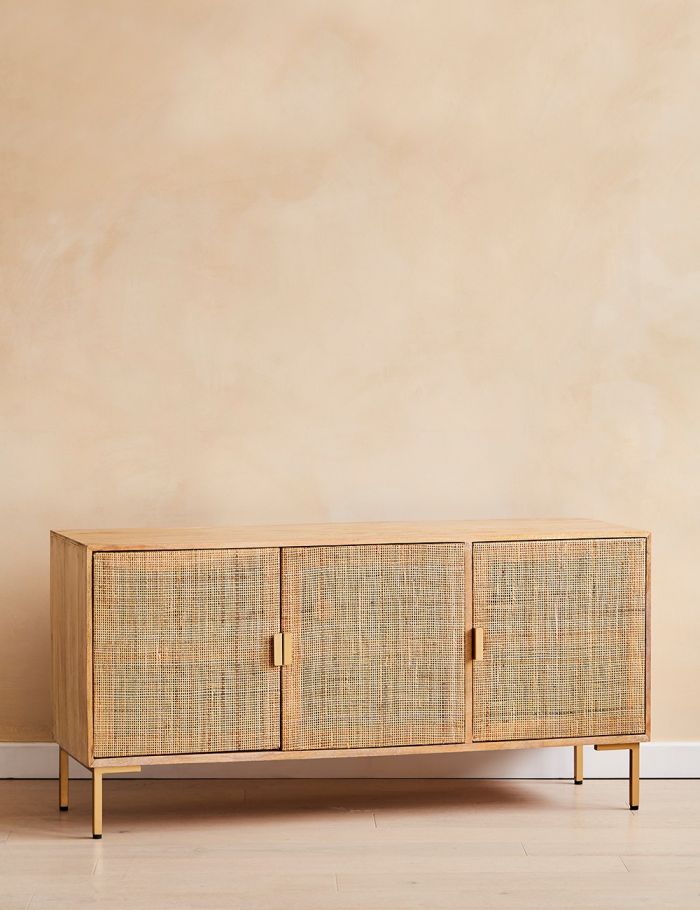 Pristine Rattan Webbed Large Sideboard