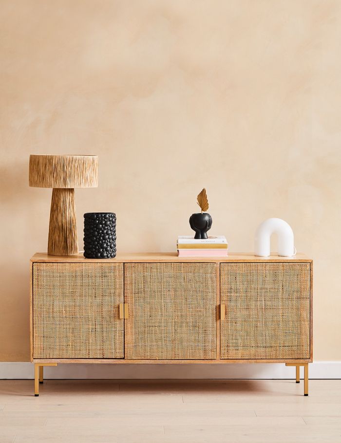 Pristine Rattan Webbed Large Sideboard