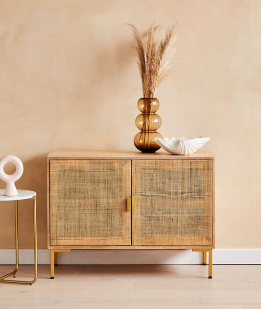 Pristine Rattan Webbed Sideboard