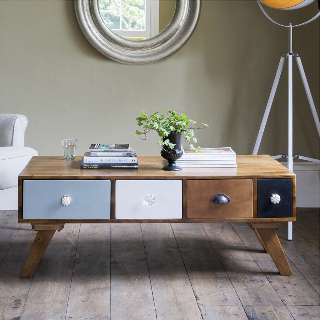 Paradise Coffee Table With Four Drawers