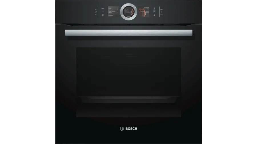 Bosch Series 8 Built-in oven with steam function 60 x 60 cm Black HSG636BB1