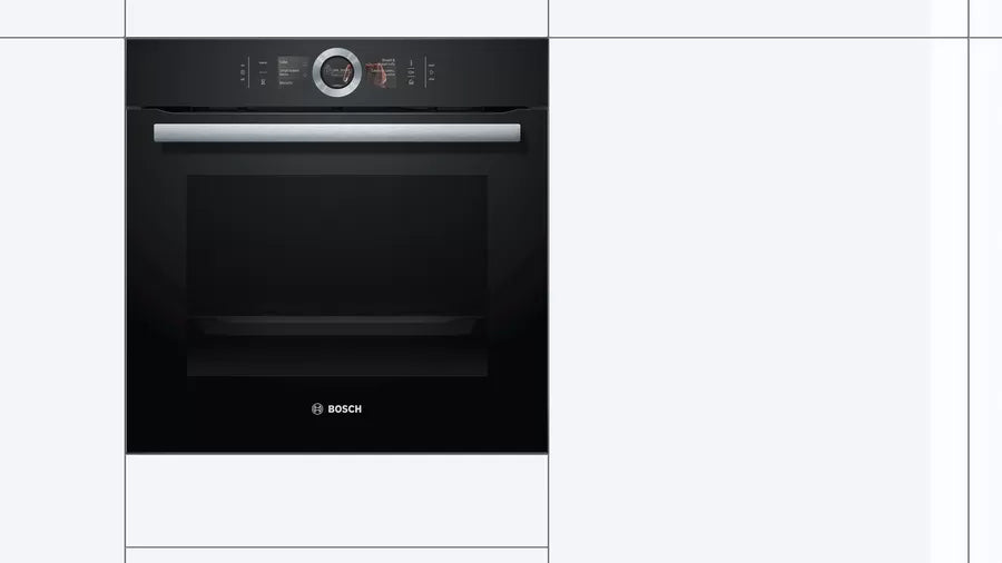 Bosch Series 8 Built-in oven with steam function 60 x 60 cm Black HSG636BB1