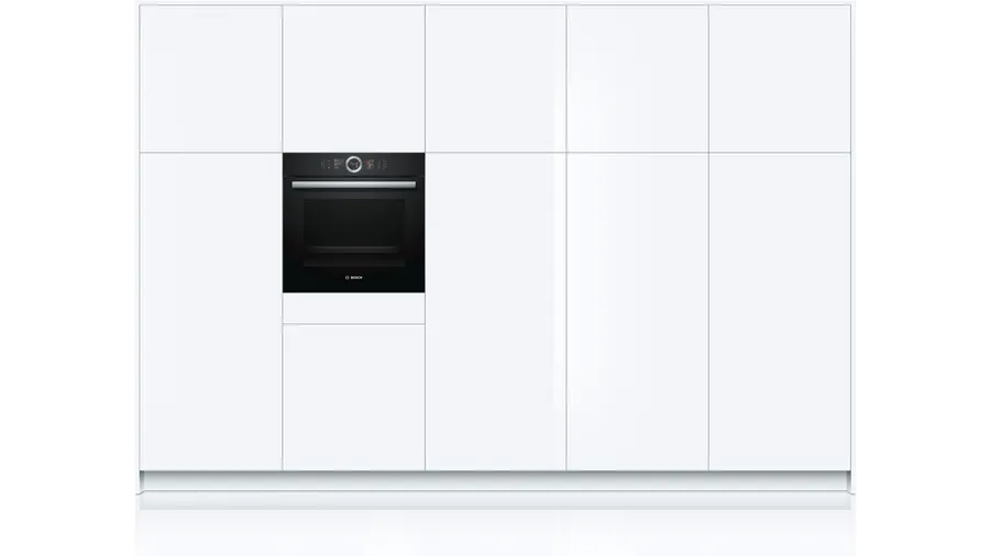 Bosch Series 8 Built-in oven with steam function 60 x 60 cm Black HSG636BB1