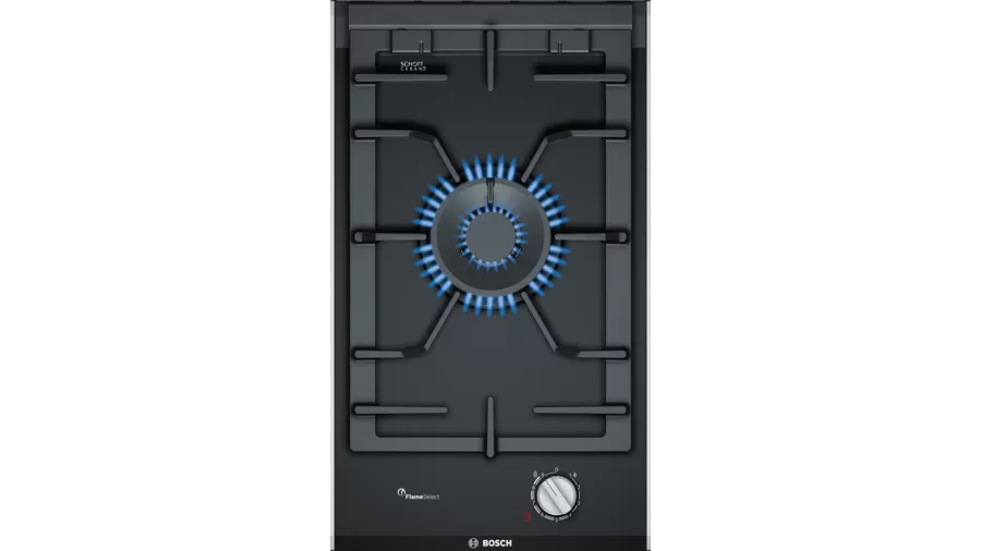 Bosch Series 8 Domino Gas hob 30 cm Ceramic, Black PRA3A6D70I