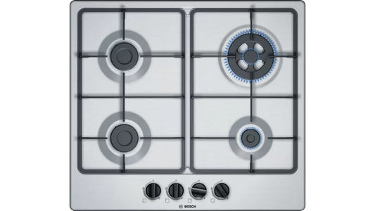 Bosch Series 4 Gas hob 60 cm Stainless steel PGH6B5B60I