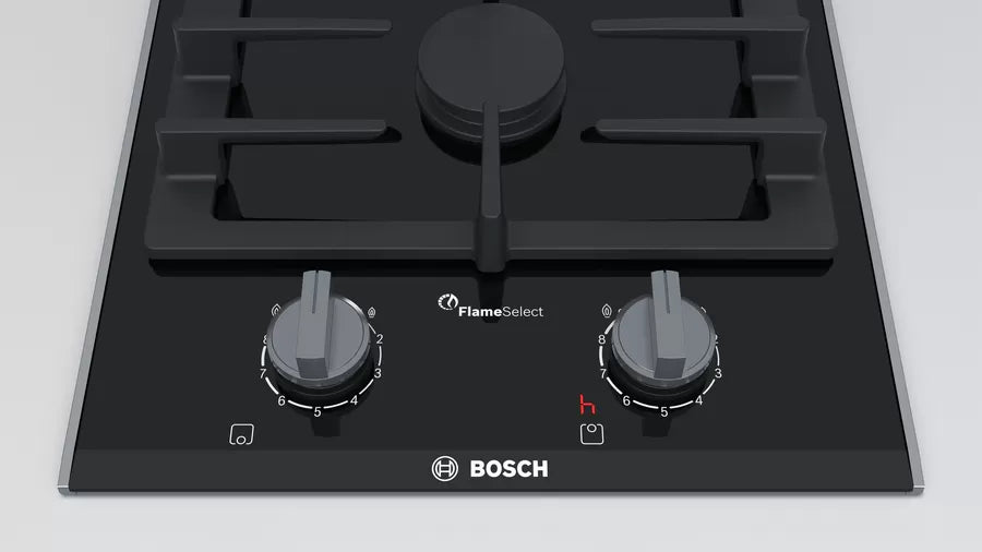 Bosch Series 8 Domino Gas hob 30 cm Ceramic, Black PRB3A6D70I