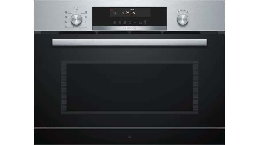 Bosch Series 6 Built-in compact microwave with steam function 60 x 45 cm Stainless steel COA565GS0I