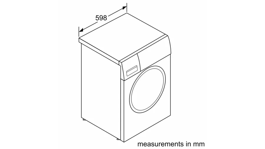 Series 6 washing machine, front loader 10 kg , Silver inox