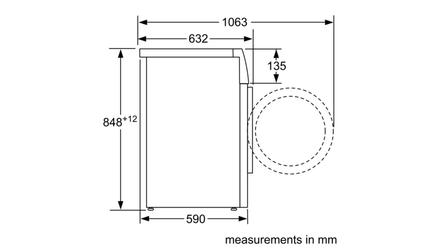 Series 6 washing machine, front loader 8 kg 1400 rpm