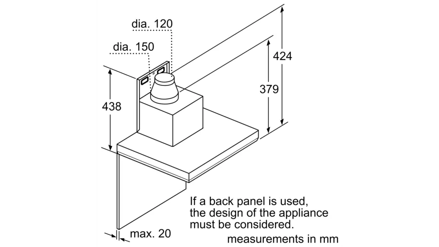 Bosch Series 6 wall-mounted cooker hood 90 cm Stainless Steel DWB97LM50I