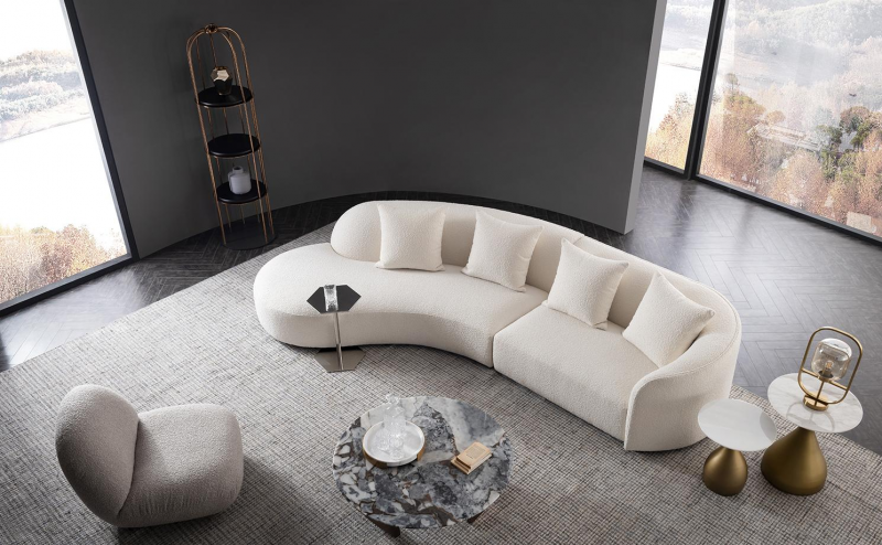 Imbuya fabric sofa DAS-SF3102L4