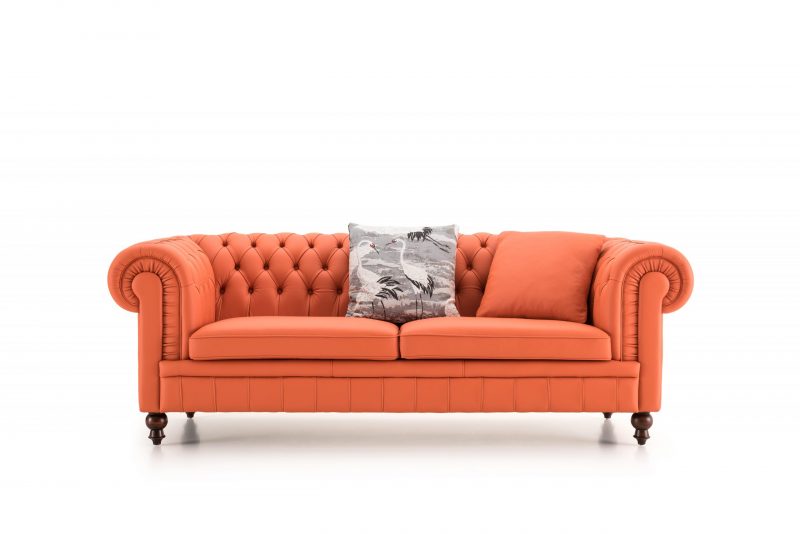 Goncalo Alves Leather sofa DAS-SF901F