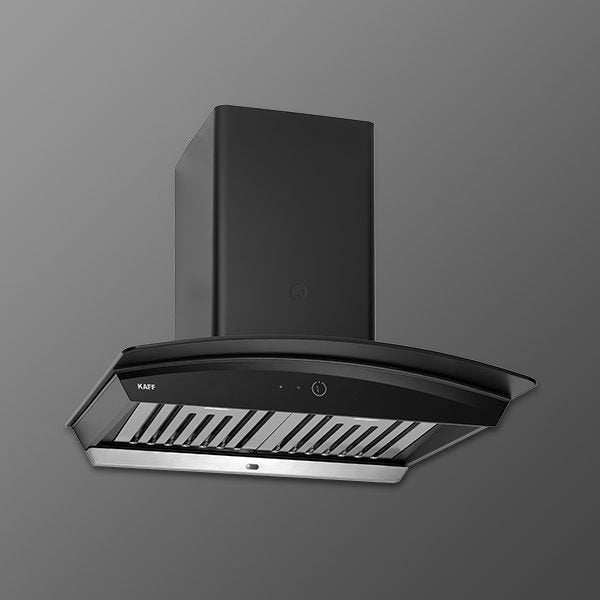 Kaff SIGMA DHC 60-Kitchen Chimney, Baffle Filters, Auto Clean Technology, Matt Black Finish