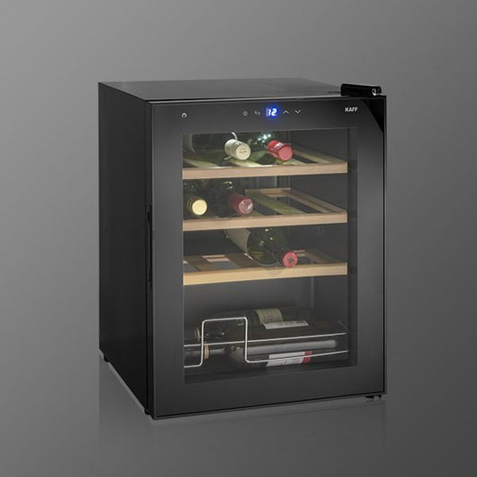 Kaff WC 42 BW-Wine Cooler (Free Standing), 16 Bottles Capacity, Automatic Control Panel Locking Function